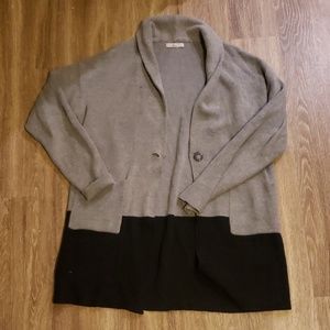 Grey and black cardigan
